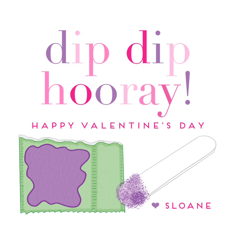Girls Dip Dip Hooray Valentines Stickers
