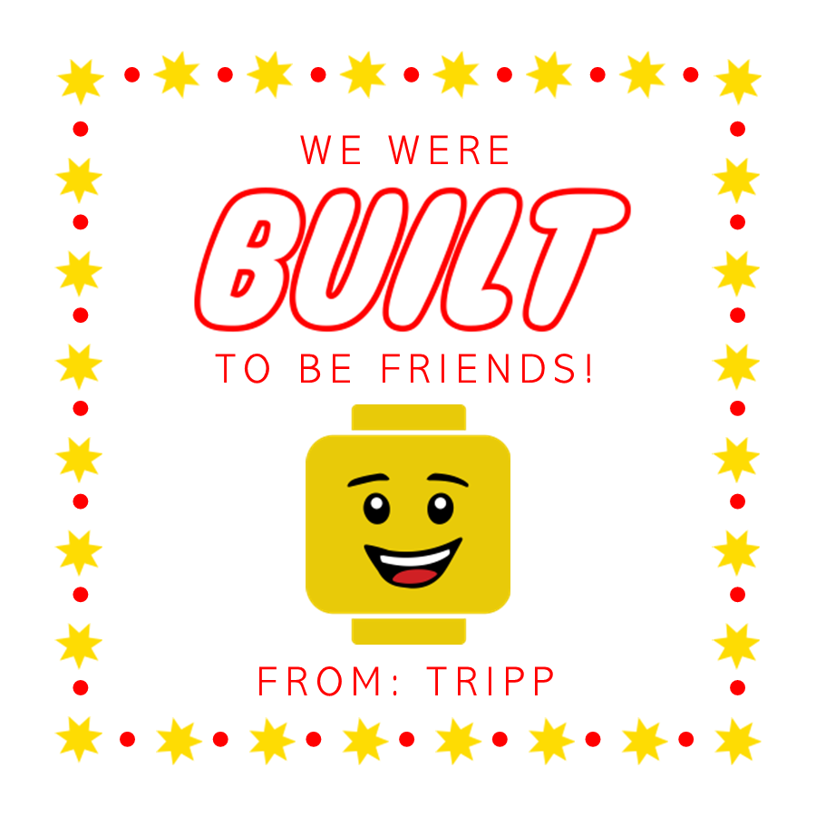 Building Blocks Valentines Stickers