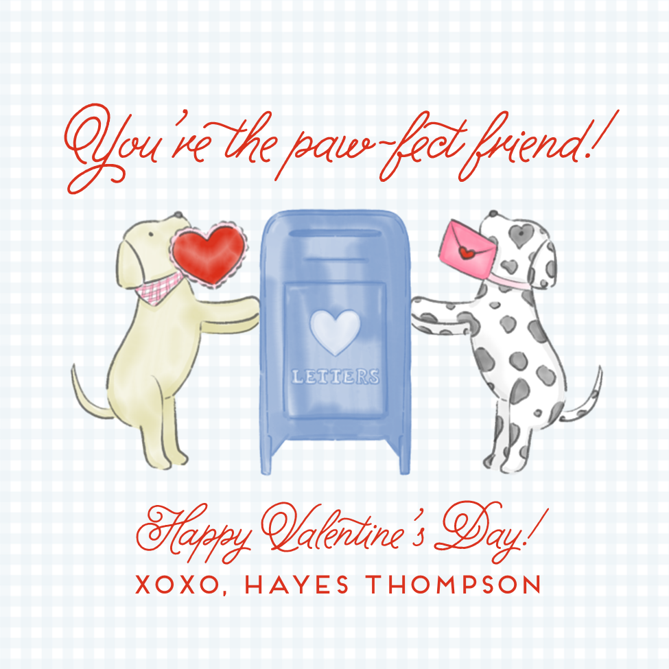Boys Paw-fect Puppies Valentines Stickers