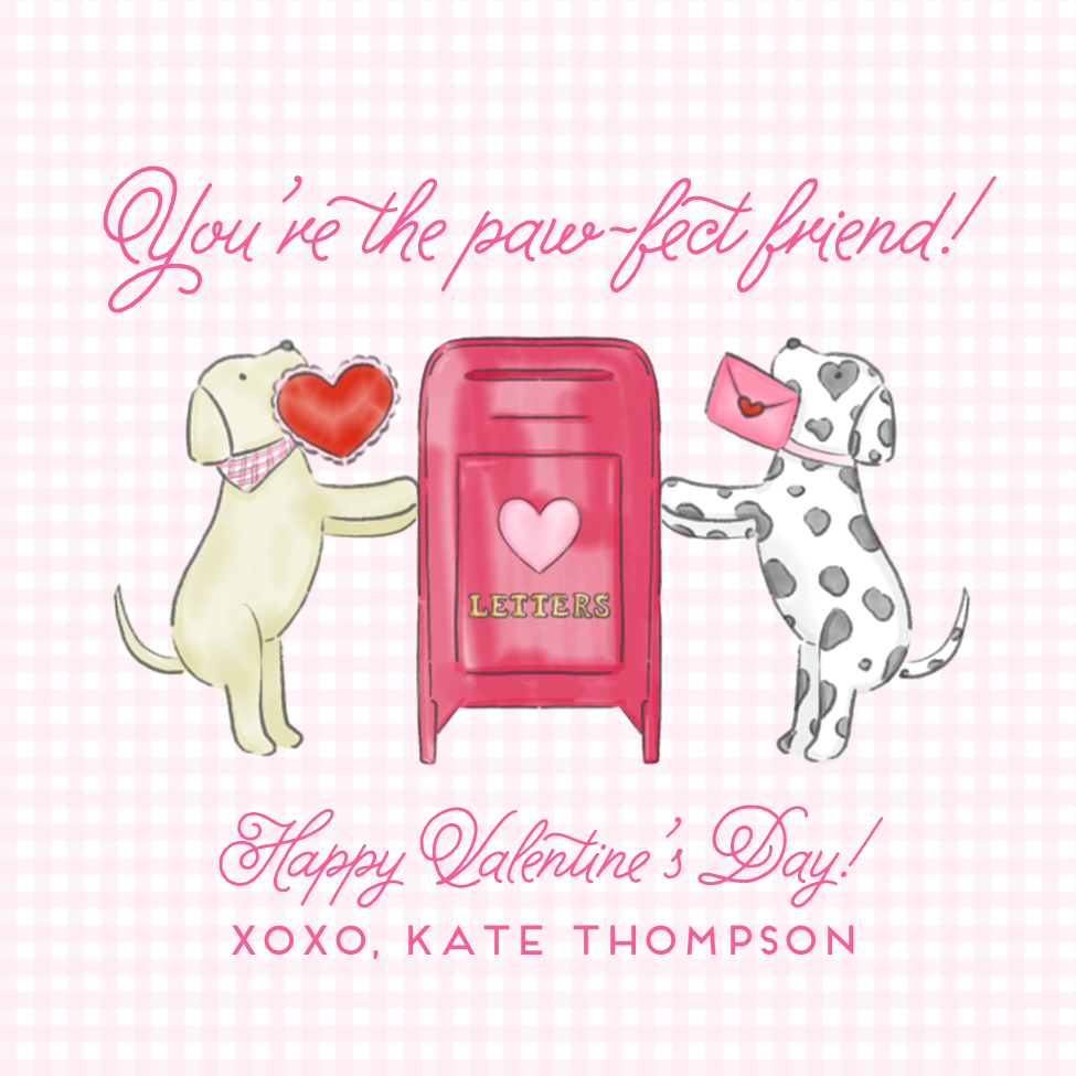 Girls Paw-fect Puppies Valentines Stickers