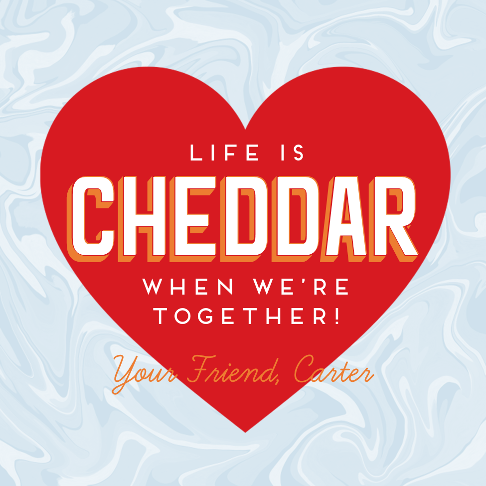 Boys Life is Cheddar Valentines Stickers