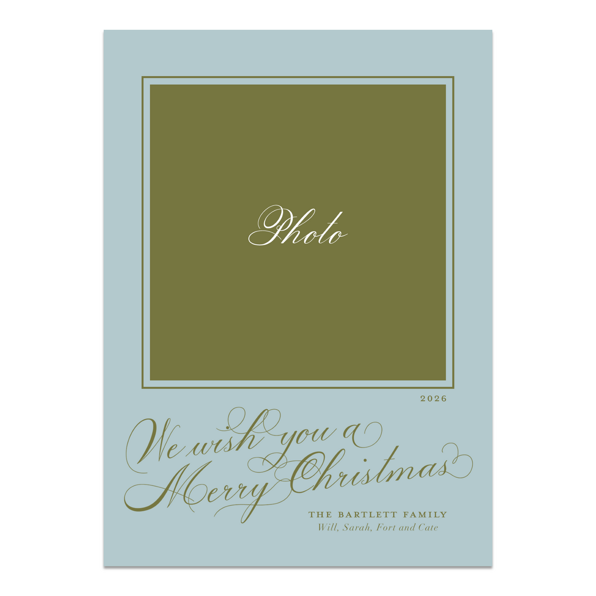 We Wish You a Merry Christmas Photo Mount Card