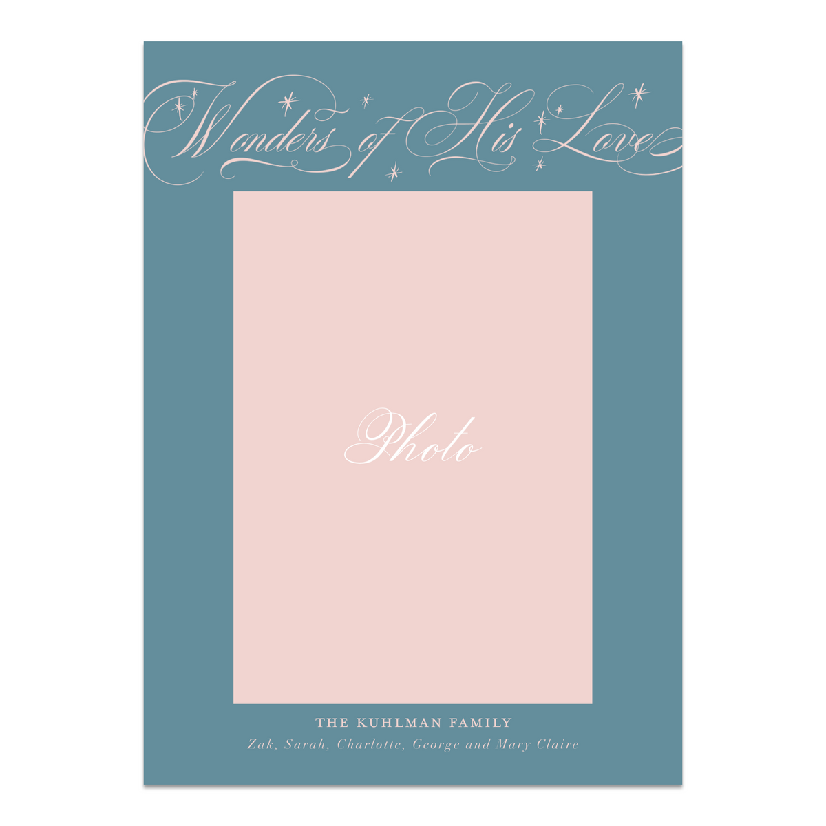 Wonders of His Love Photo Mount Card