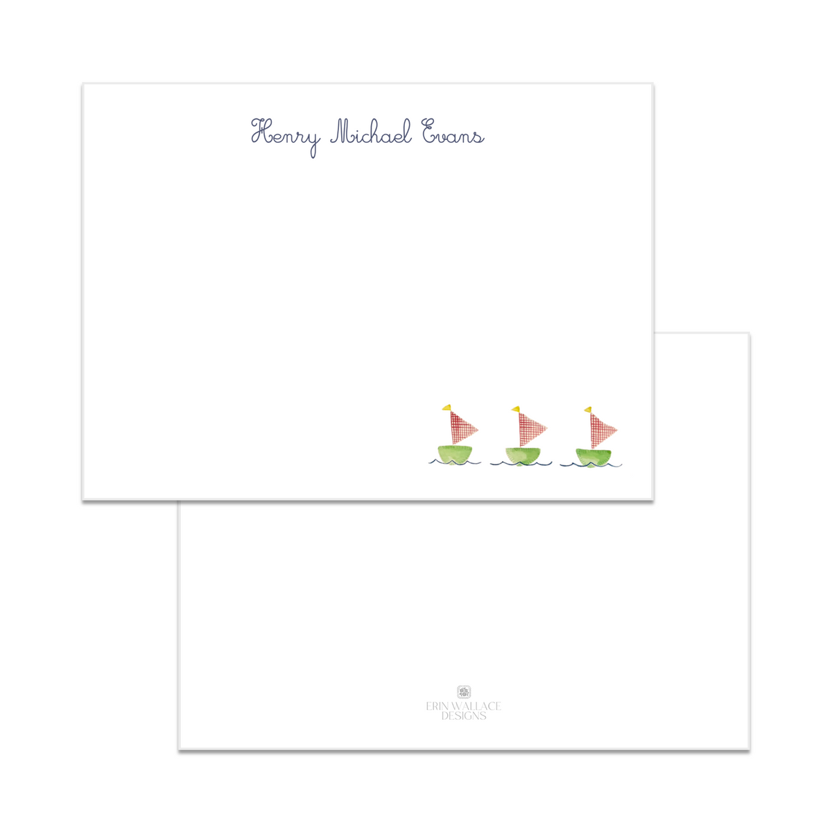 Watercolor Sailboats Note Cards