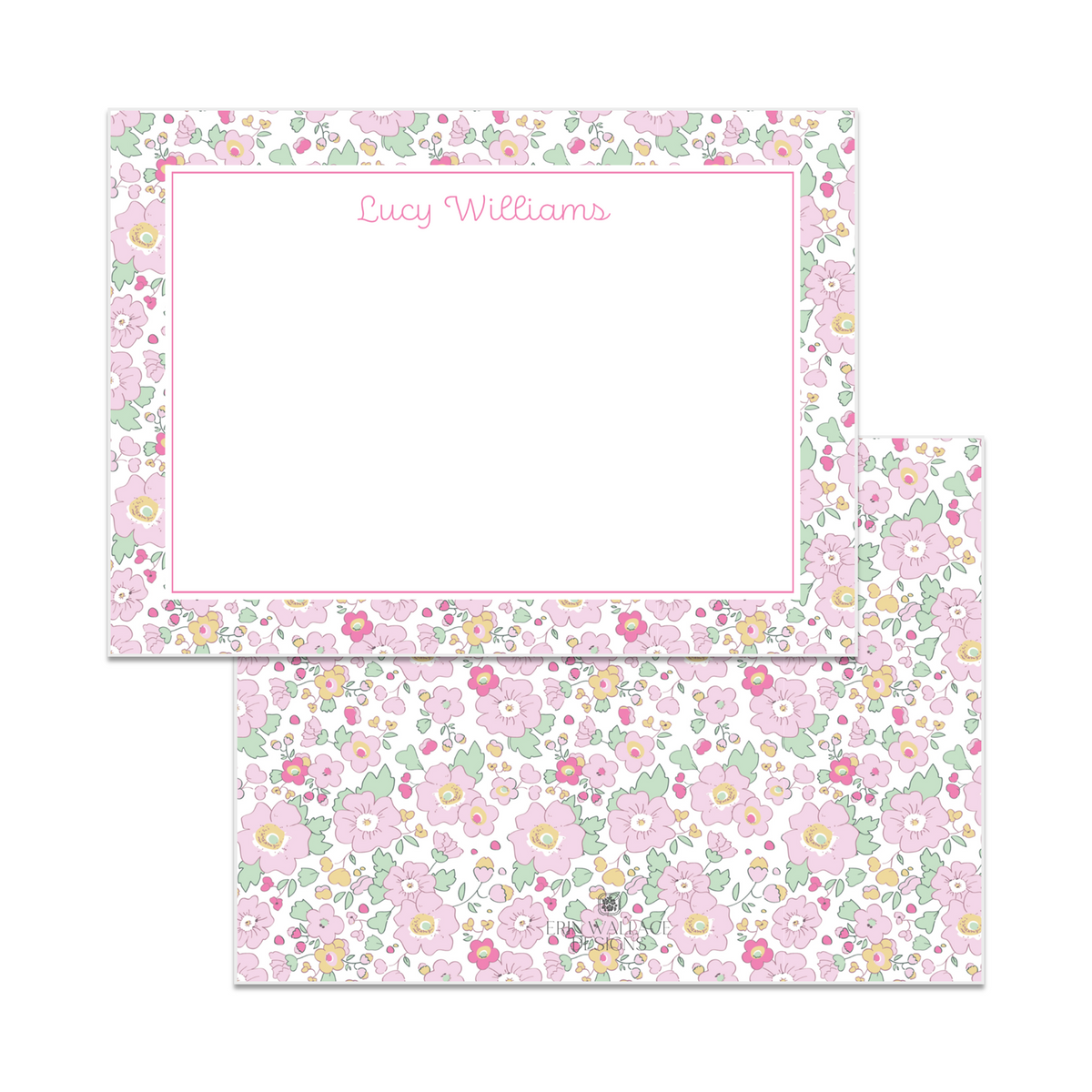 Pink + Mint Liberty Note Cards