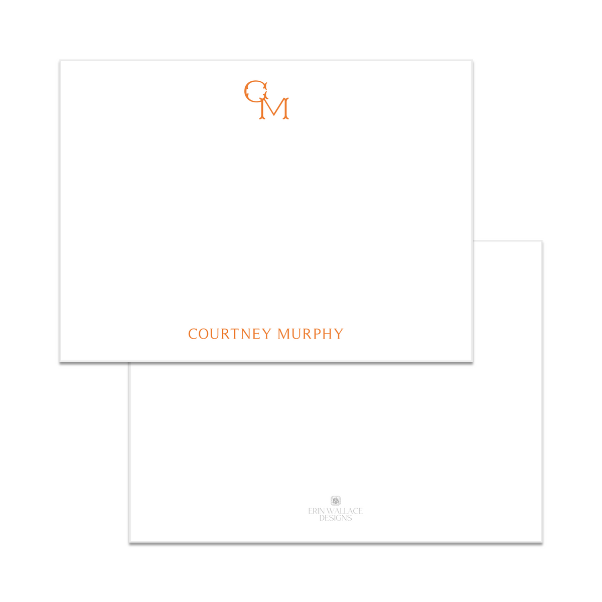 Simple Initials Flat Note Cards