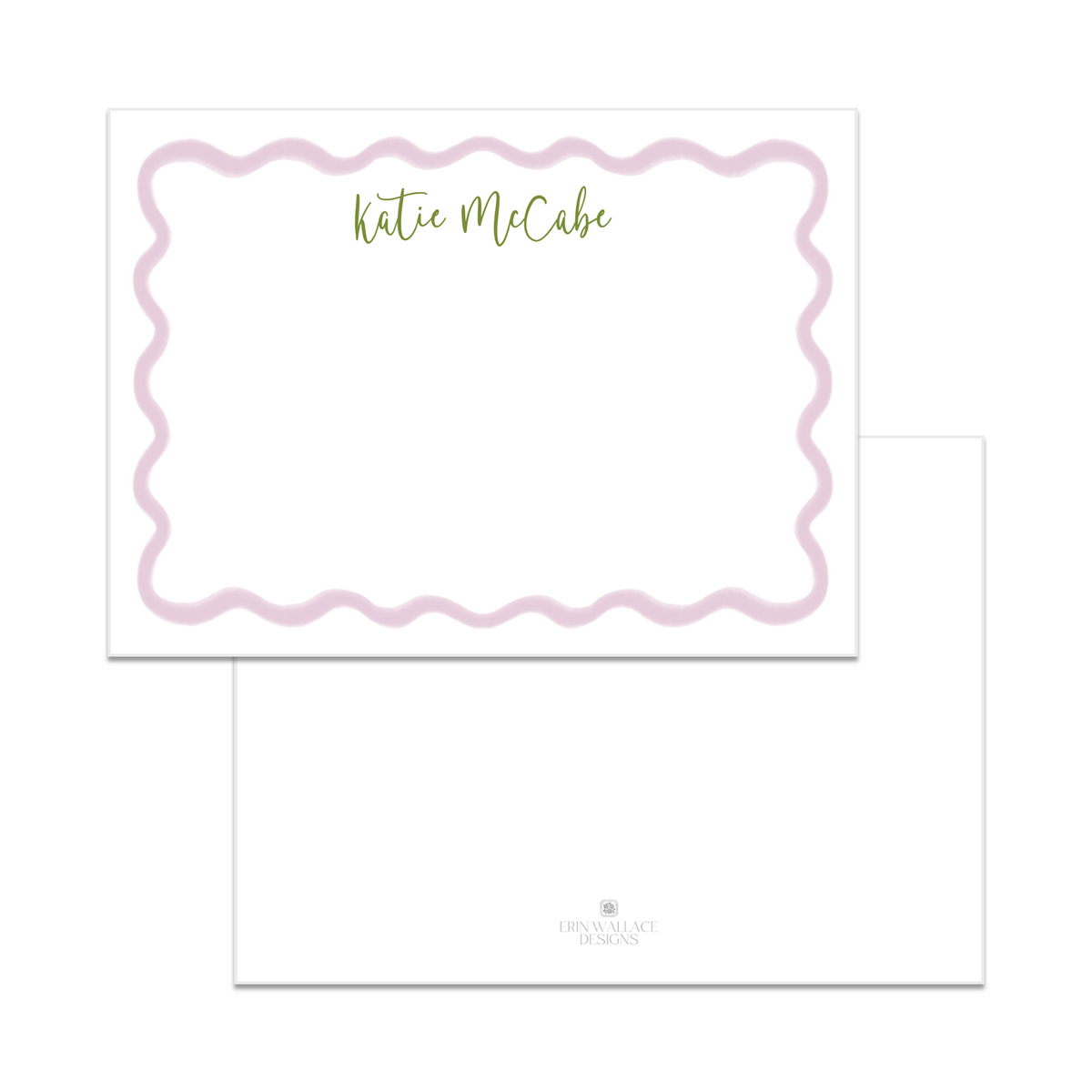 Watercolor Wave Flat Note Cards