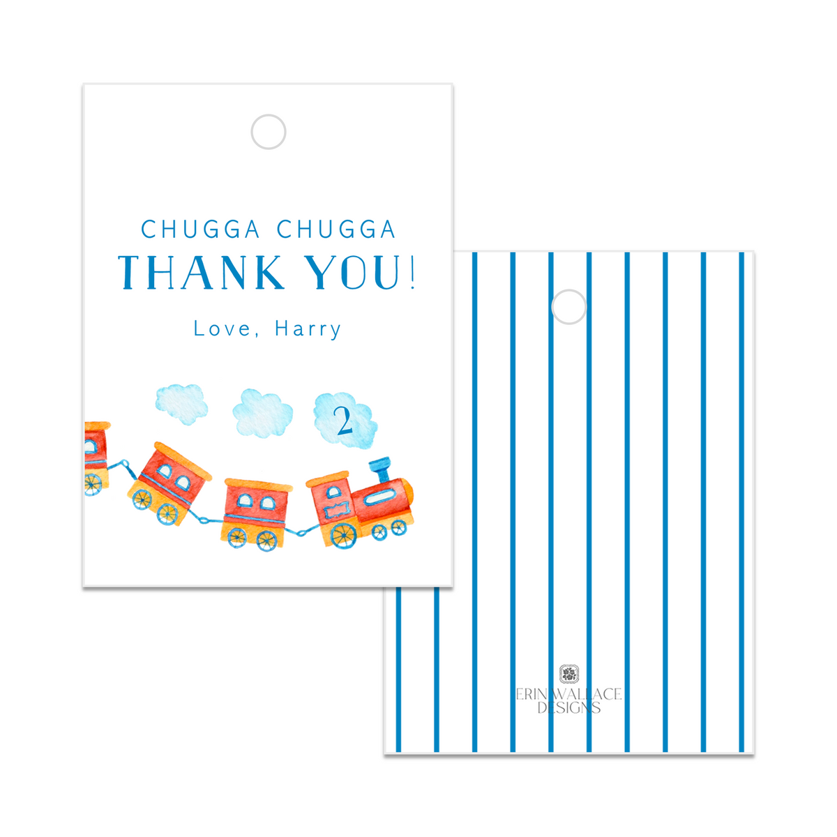 Chugga Chugga Train Birthday Invitations