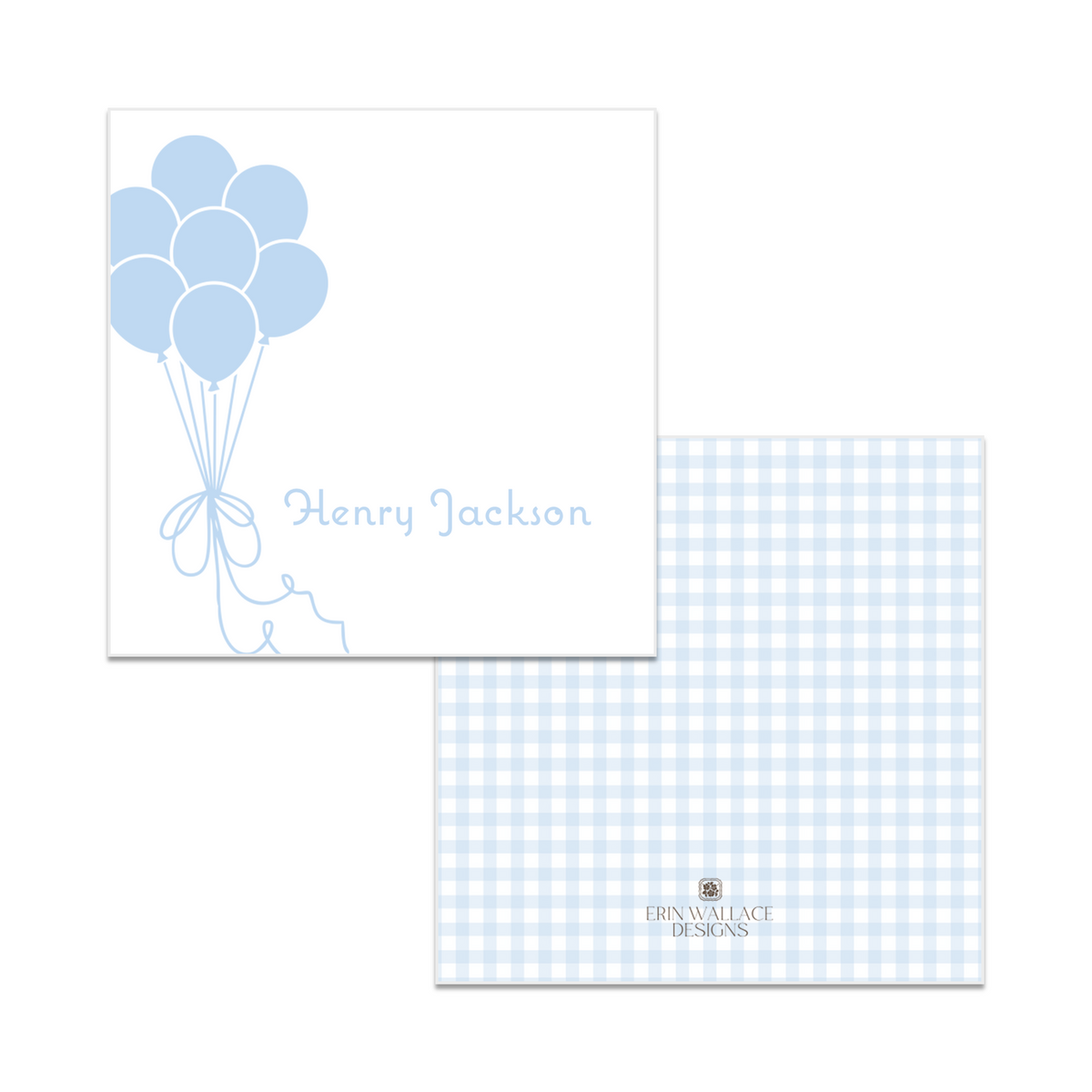 Boys Birthday Balloons Enclosure Cards or Gift Tags