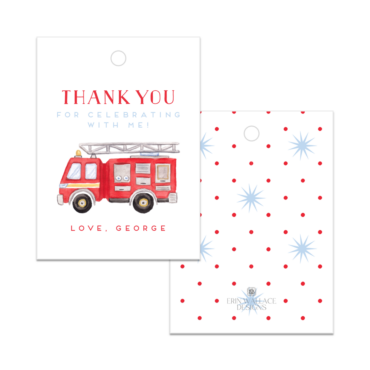 Fire Truck Birthday Invitations