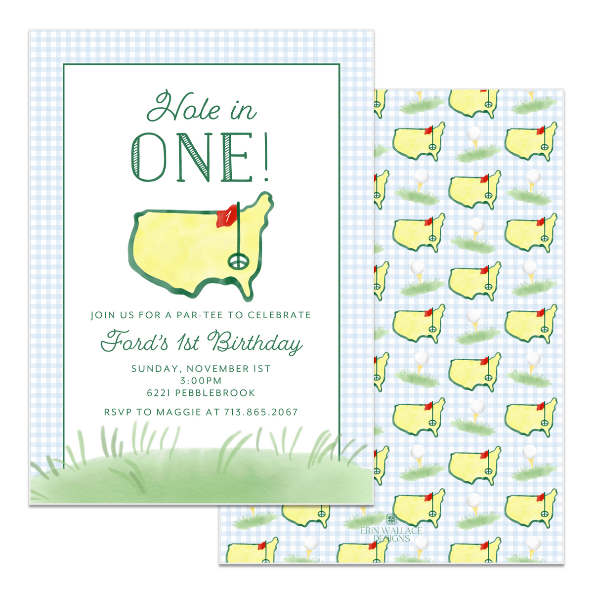 Golf Birthday Invitations