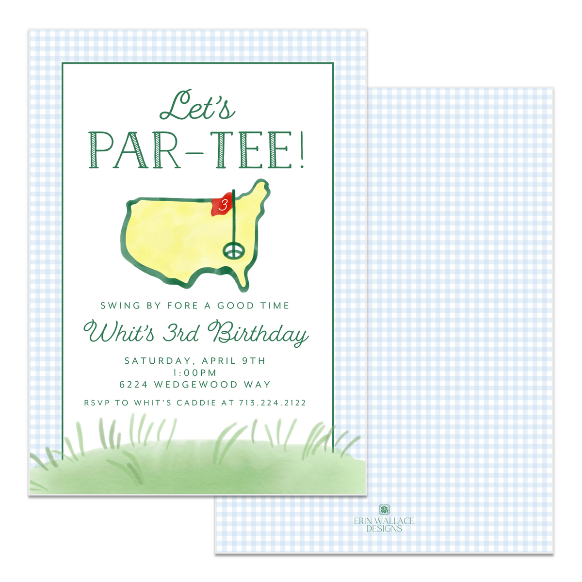 Golf Birthday Invitations