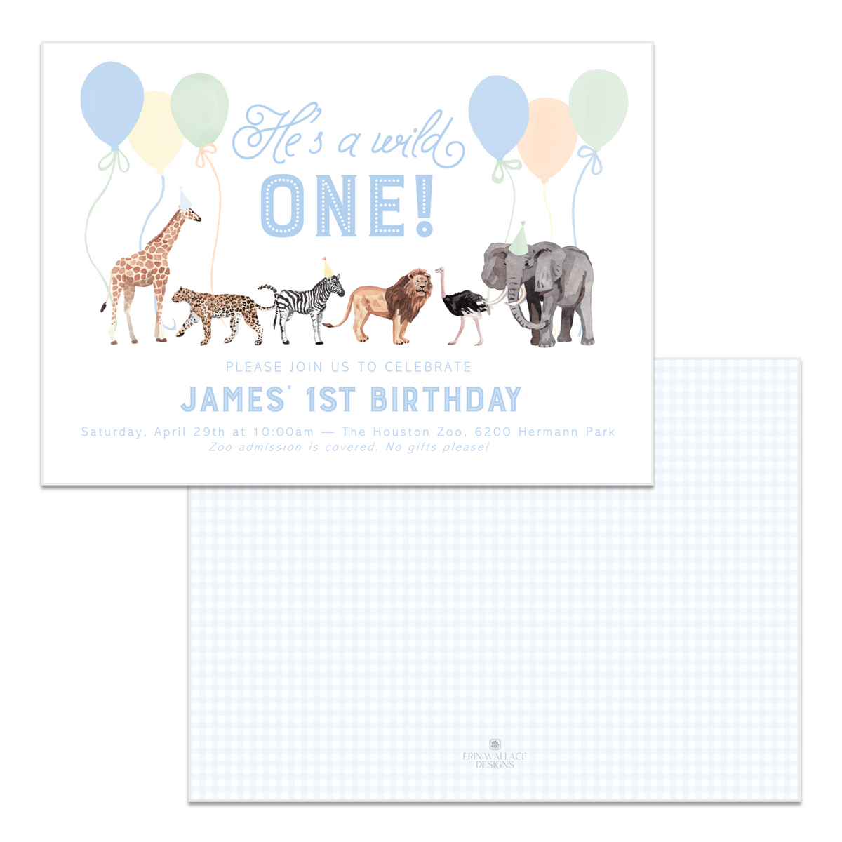 Party Animals Birthday Invitations