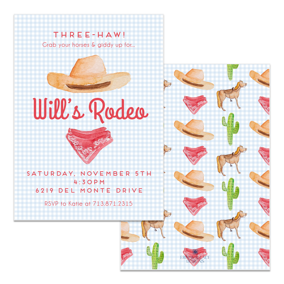 Rodeo Cowboy Birthday Invitations