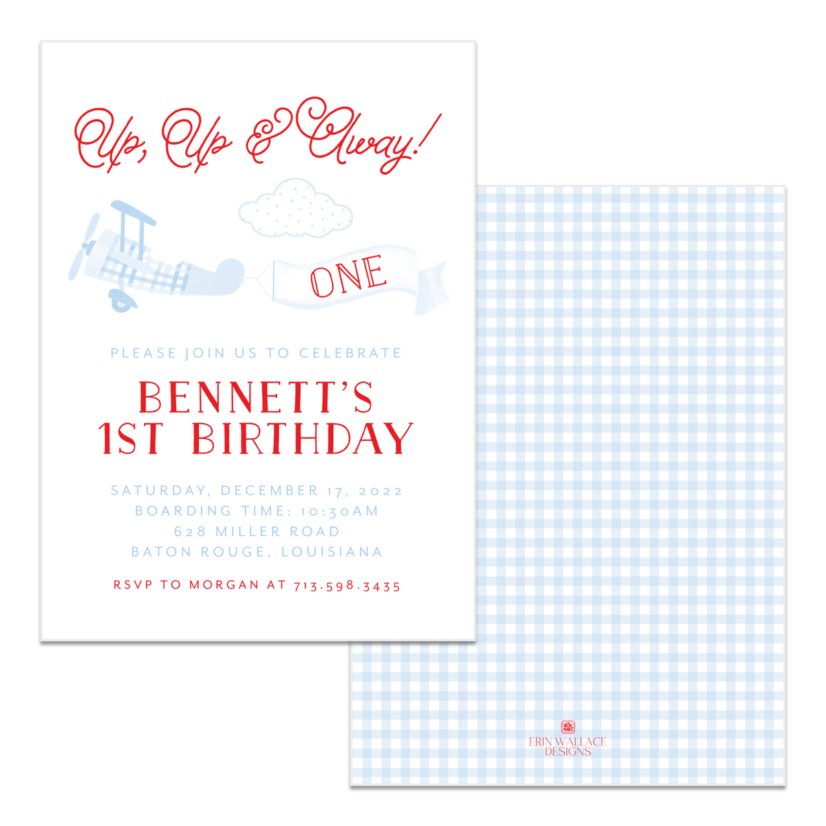 Airplane Birthday Invitations