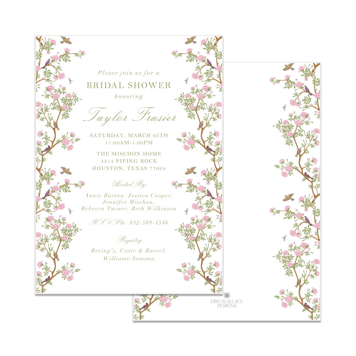 Chinoiserie Bridal Shower Invitation