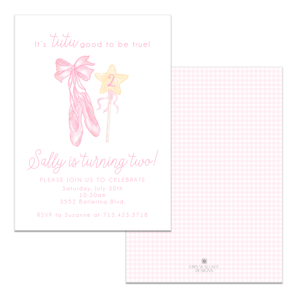 Ballerina Birthday Invitations