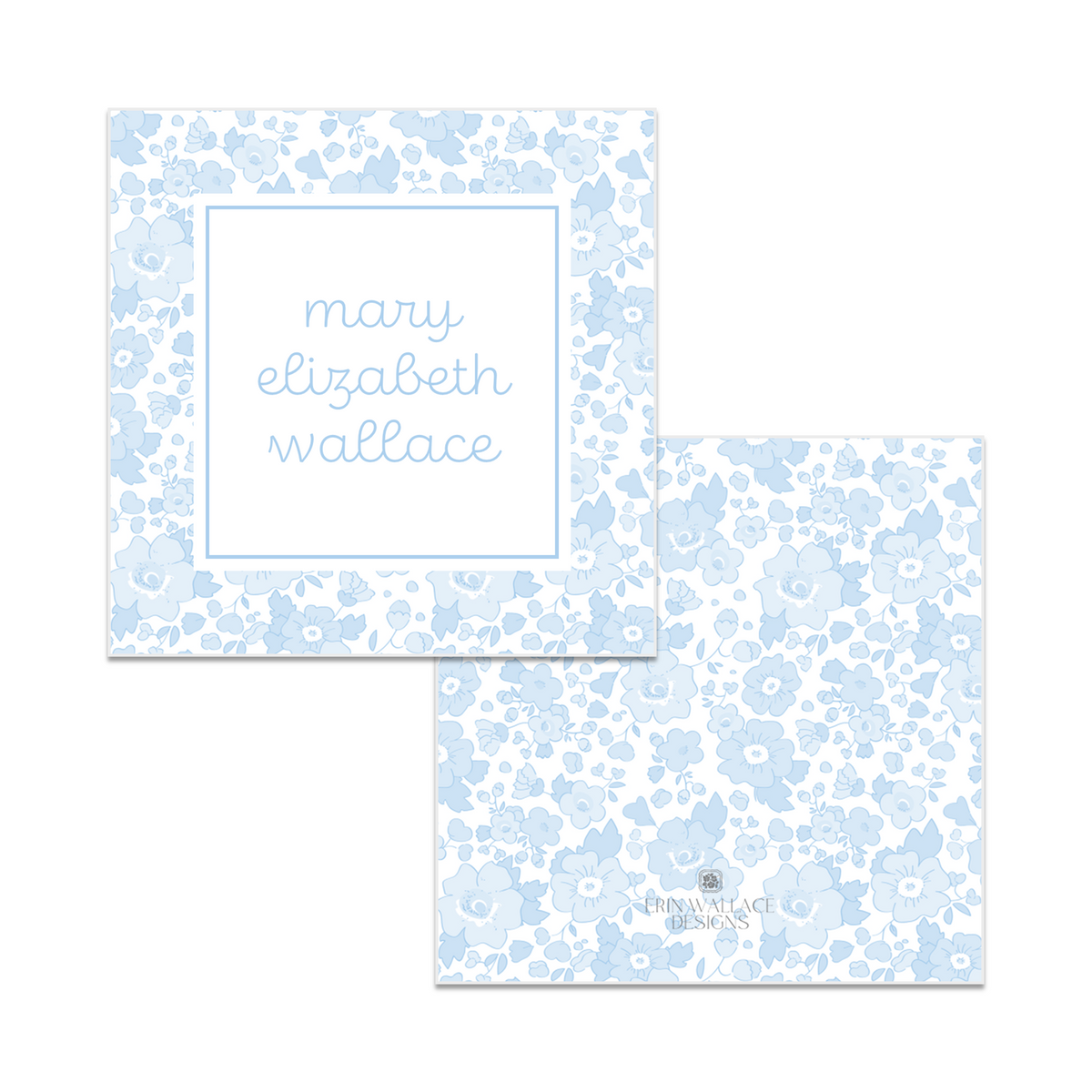 Girls Light Blue Liberty Enclosure Cards or Gift Tags