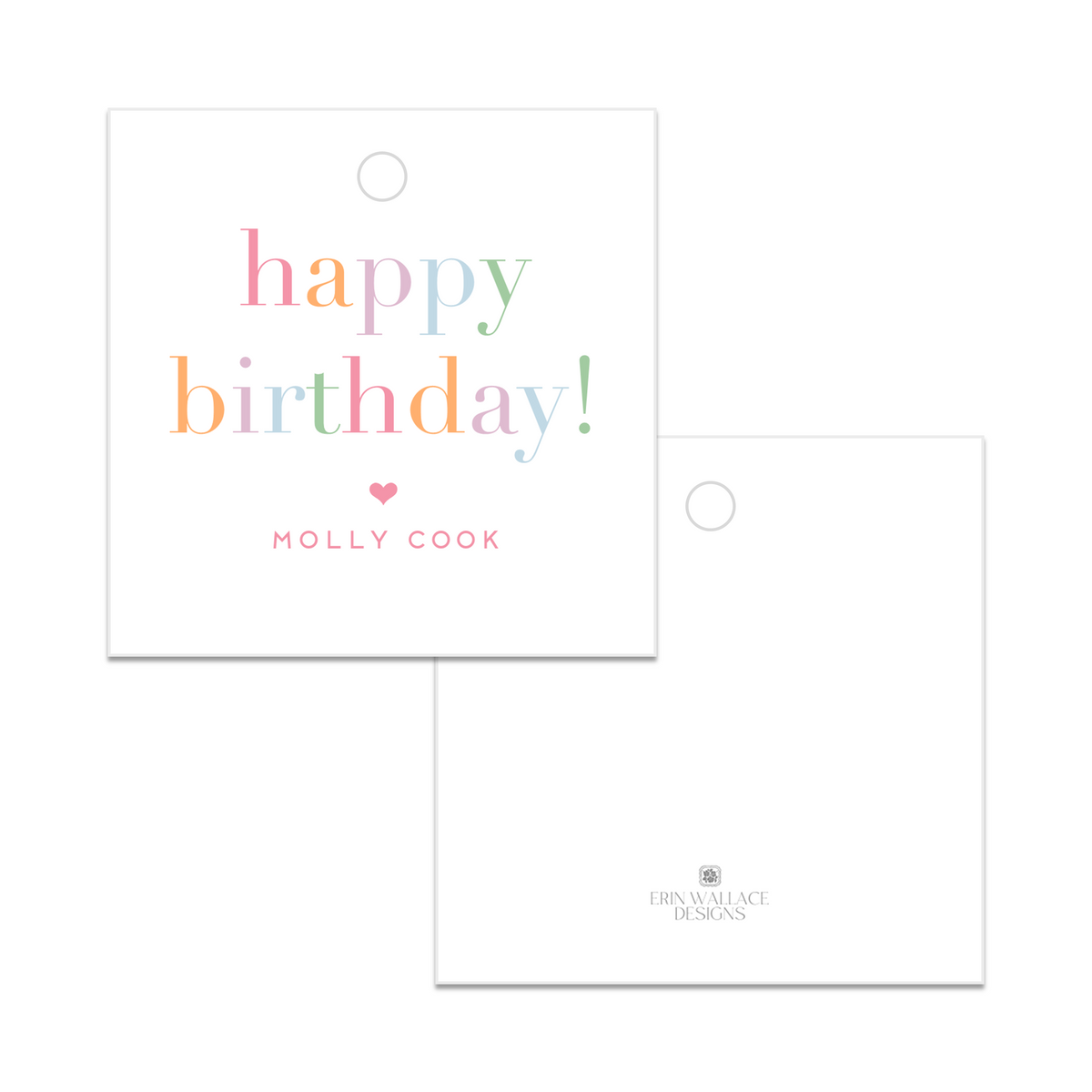 Girls Multi Happy Birthday Enclosure Cards or Gift Tags