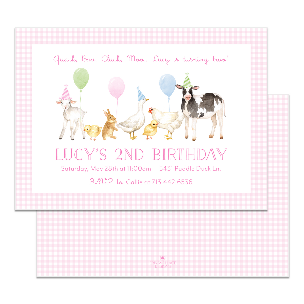 Barnyard Birthday Invitations