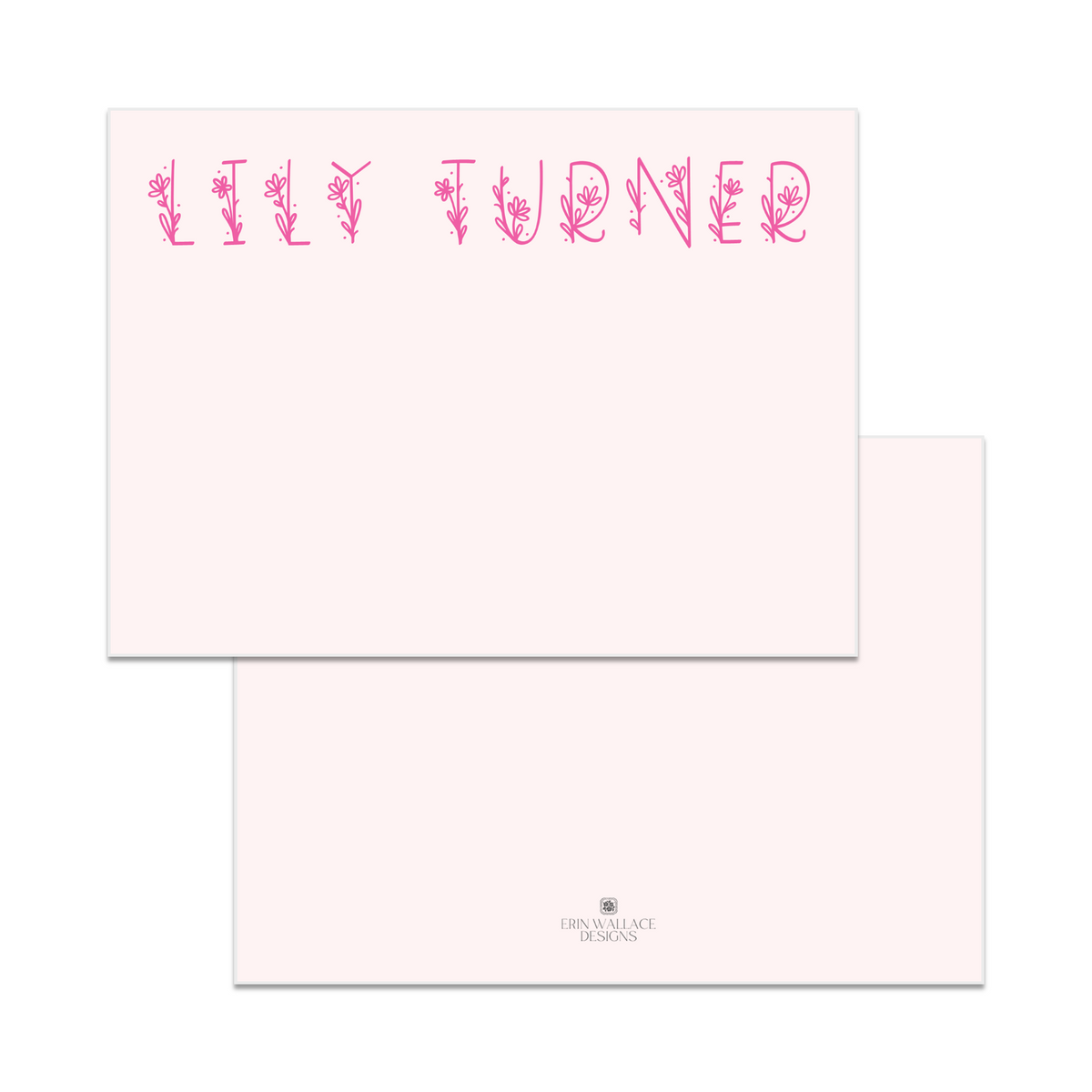 Flower Letters Note Cards