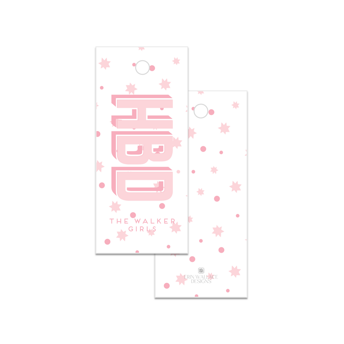 Girls Confetti HBD Gift Tag