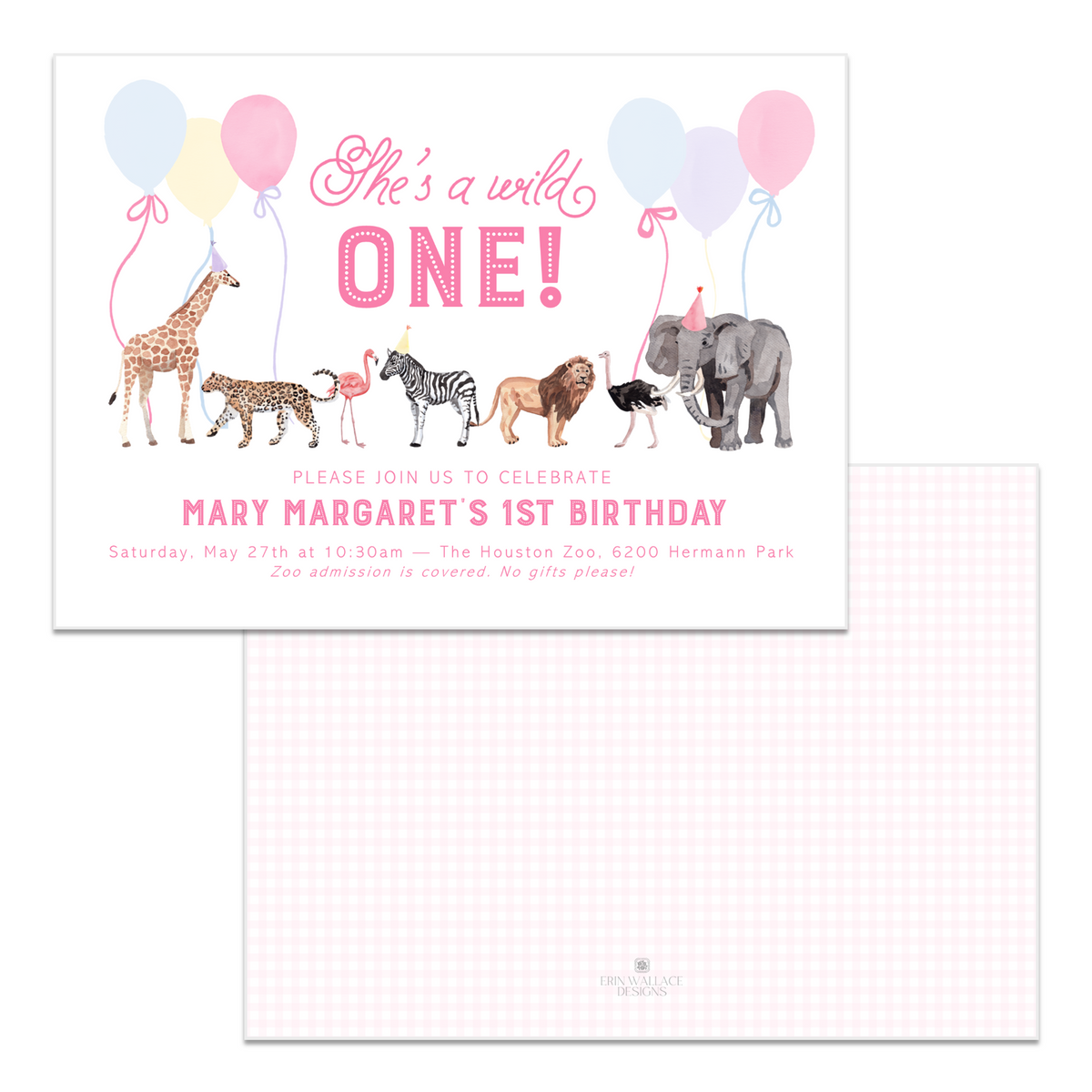 Party Animals Birthday Invitations