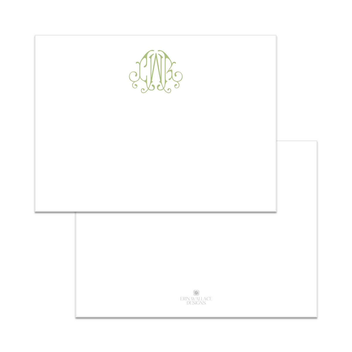 Victoria Monogram Flat Note Cards